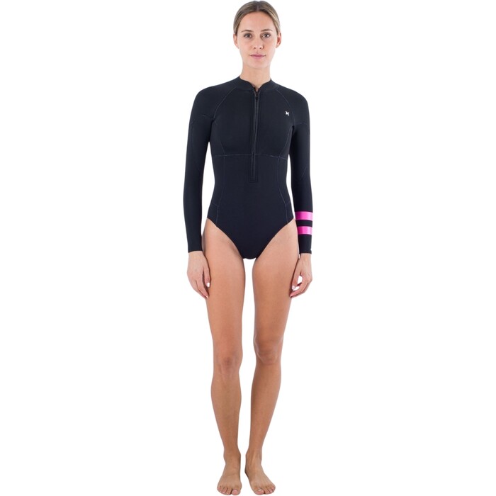 2024 Hurley Mujer Advant 2mm Front Zip Traje De Primavera WSS0013202 - Black